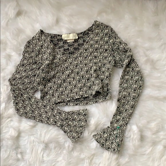 Charlotte Russe Tops - Bell Sleeve Knit Crop Top Charlotte Russe Tops - Bell Sleeve Knit Crop Top